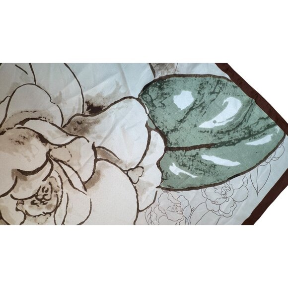 2/$30 NEW Multicolor Sweet Floral Off White Flower Printed Silky Fashion Scarf - Picture 10 of 12